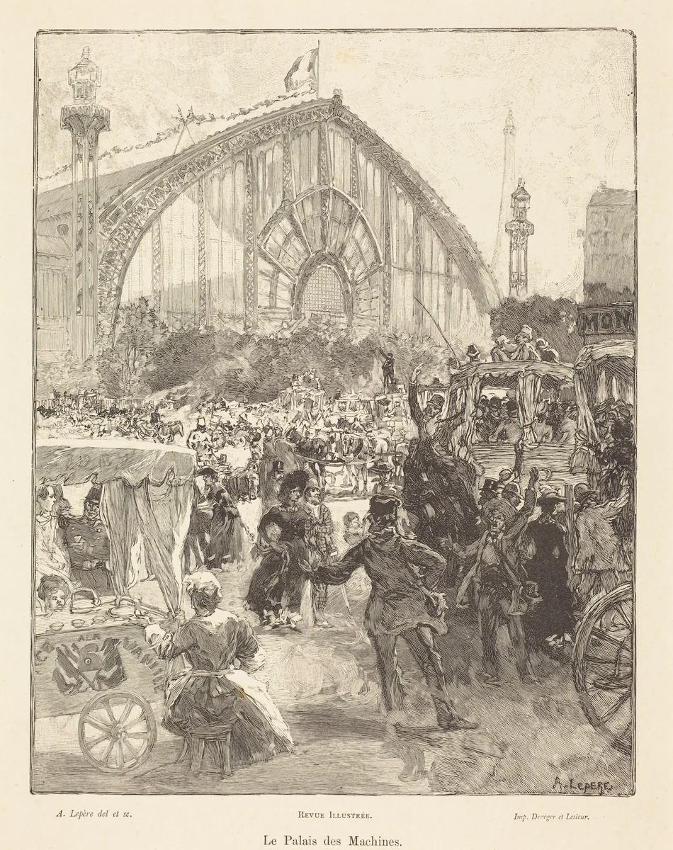 Le Palais des Machines by Auguste Lepère, print, 1889