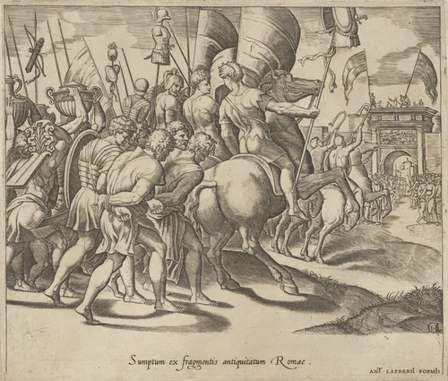 The Triumph of Scipio, from "Speculum Romanae Magnificentiae" by Master of the Die, print, 1520-1577