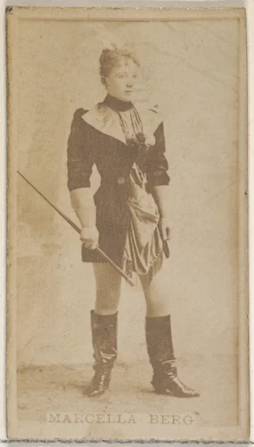 Marcella Berg, from the Actors and Actresses series (N45, Type 8) for Virginia Brights Cigarettes by Allen & Ginter, photograph, 1885-1891