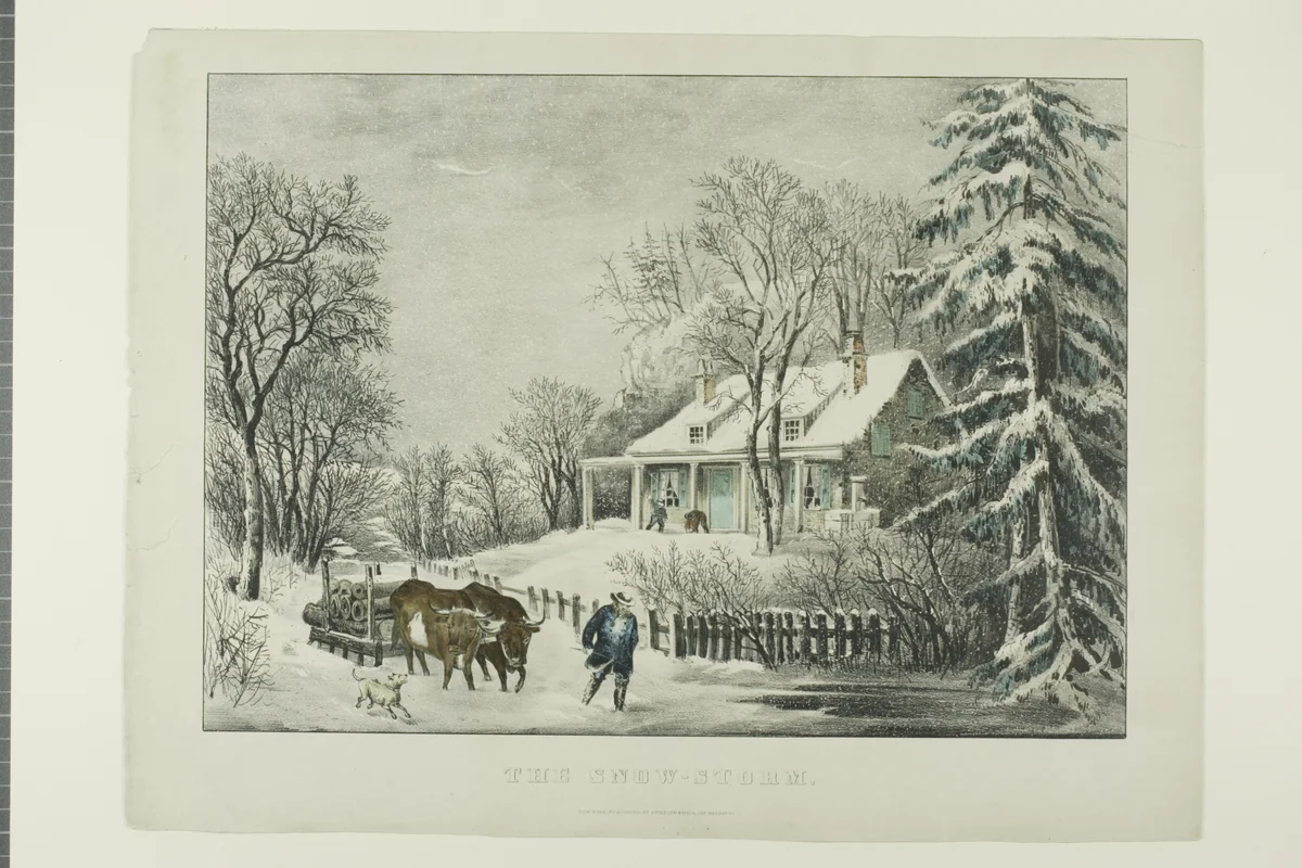 The Snow Storm by Unknown Artist, print, 1857-1907