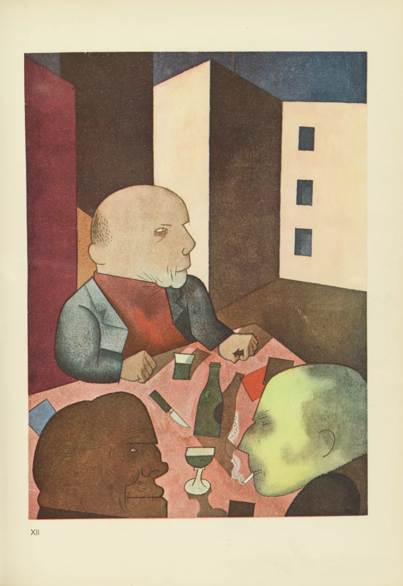 Der Mensch ist gut (plate, folio 72) from Ecce Homo by George Grosz, illustrated book, 1922