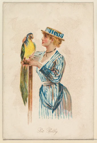 Pet Polly, from the Household Pets series (N194) issued by Wm. S. Kimball & Co. by William S. Kimball & Company, print, 1891