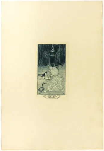 The Snake Bride by Heinrich Vogeler, print, 1895