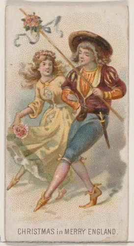 Christmas in Merry England, from the Holidays series (N80) for Duke brand cigarettes by W. Duke, Sons & Co., print, 1890
