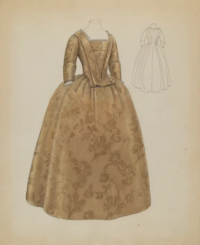 Wedding Dress by Bessie Forman, index of american design, 1936