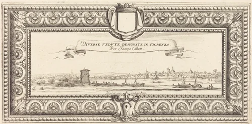 Title Page for Callot's "Various Italian Landscapes" by François Collignon, print, 1630
