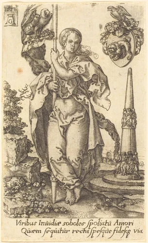 Charity by Heinrich Aldegrever, print, 1552