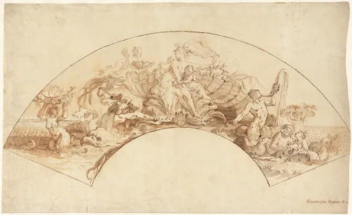 The Triumph of Amphitrite by Giovanni Battista Crosato, drawing, 1745-1750