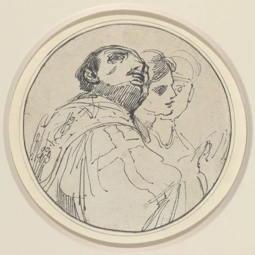 Three Oriental Heads by John Hamilton Mortimer, drawing, 1770-1775