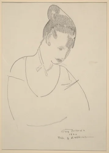 Elsie Speicher [verso] by George Bellows, drawing, 1920
