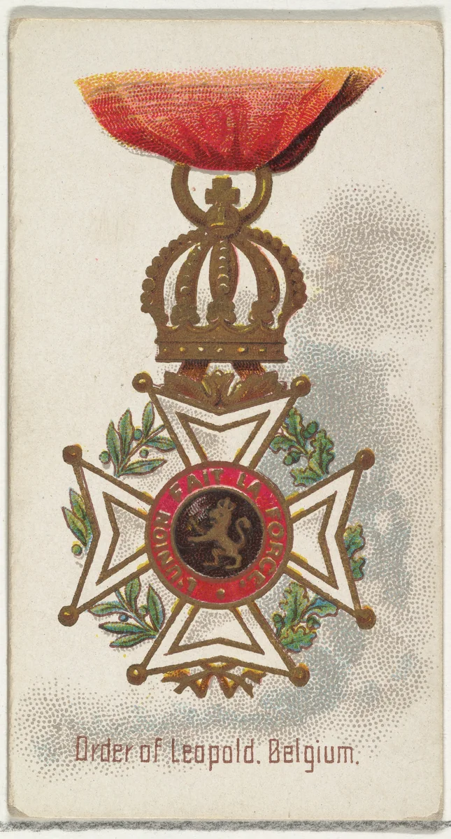 Order of Leopold, Belgium, from the World's Decorations series (N30) for Allen & Ginter Cigarettes by Allen & Ginter, print, 1890