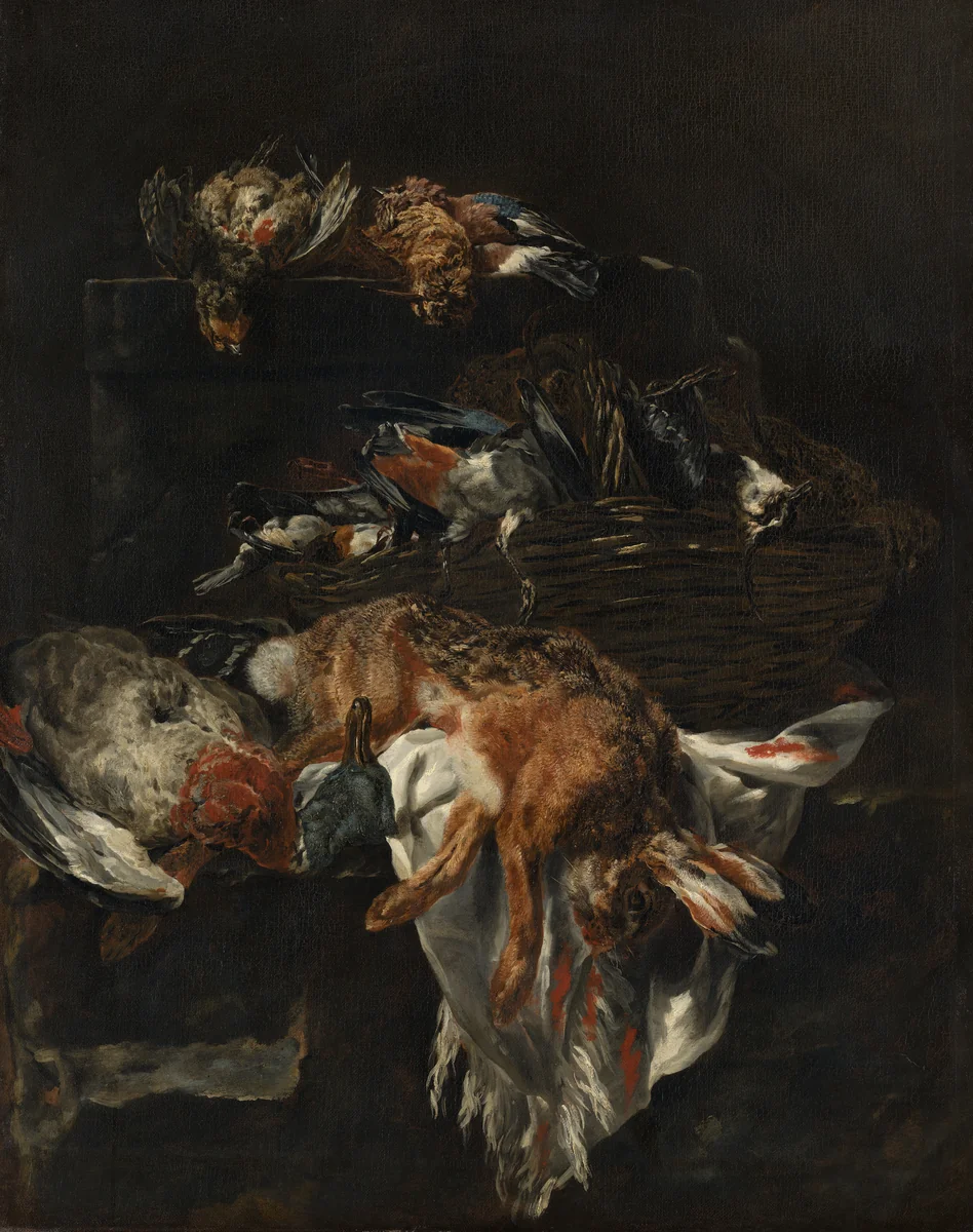Still Life with Game by Jan Fijt, painting, 1640