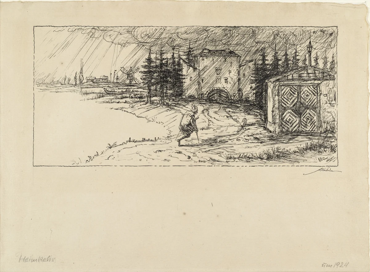 Homecoming (Heimkehr) by Alfred Kubin, drawing, 1924