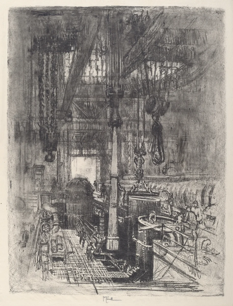 Gun Pit, No.II by Joseph Pennell, print, 1917