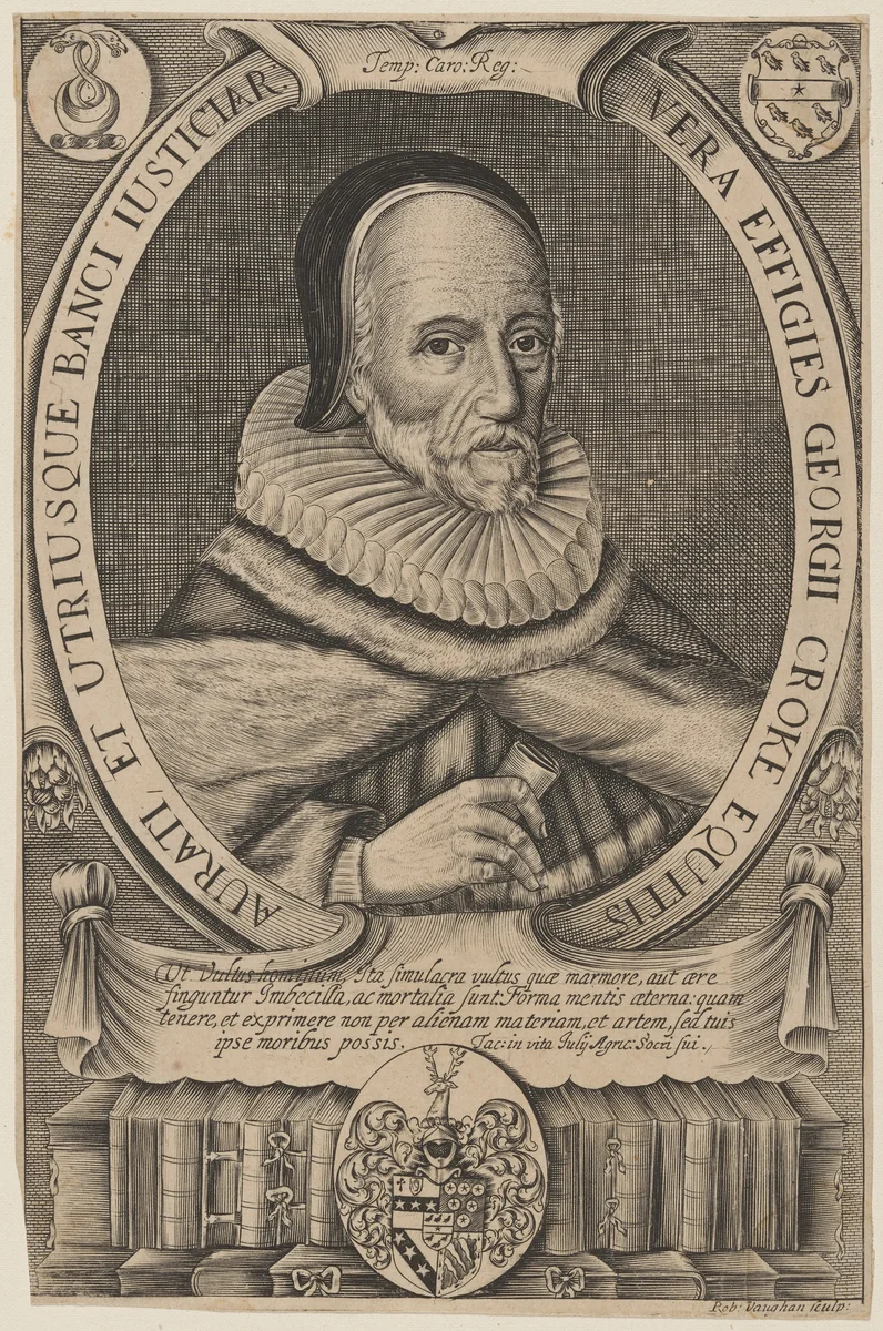 Sir George Croke by Robert Vaughan, print, 1598-1682