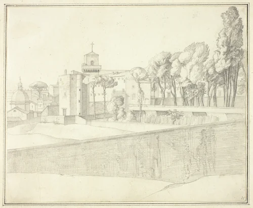 San Pietro in Vincoli, Rome by Johann Martin von Rohden, drawing, 1798-1868