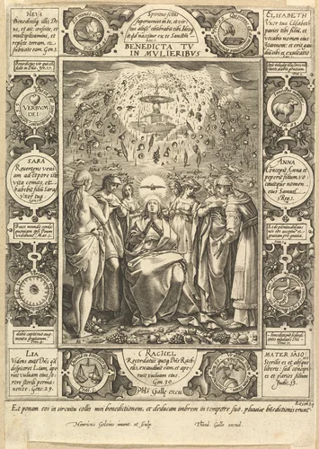Benedicta tu in Mulieribus, from "Christian and Profane Allegories" by Hendrick Goltzius, print, 1560-1617