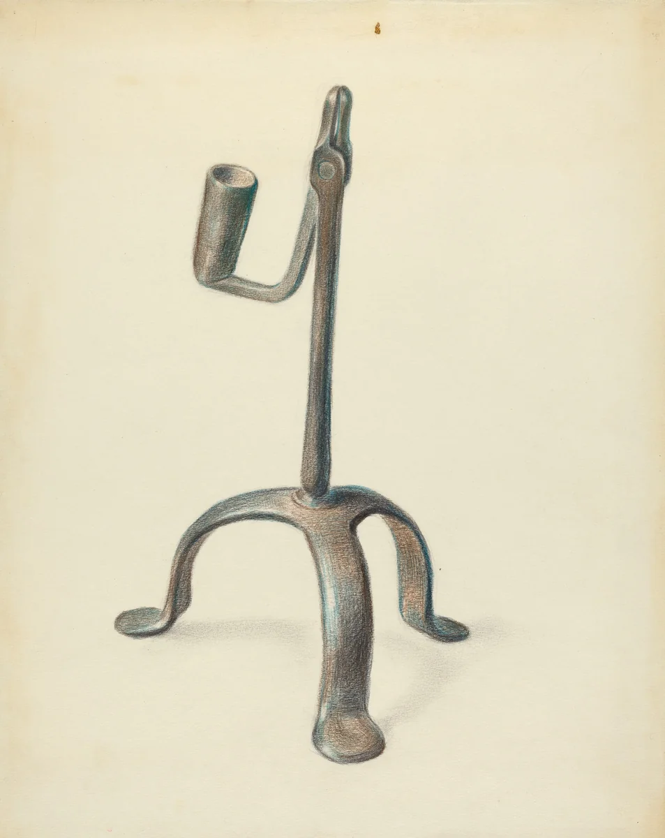 Candle Holder by Bernard Gussow, index of american design, 1935-1942