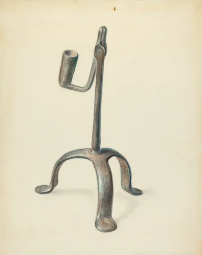 Candle Holder by Bernard Gussow, index of american design, 1935-1942