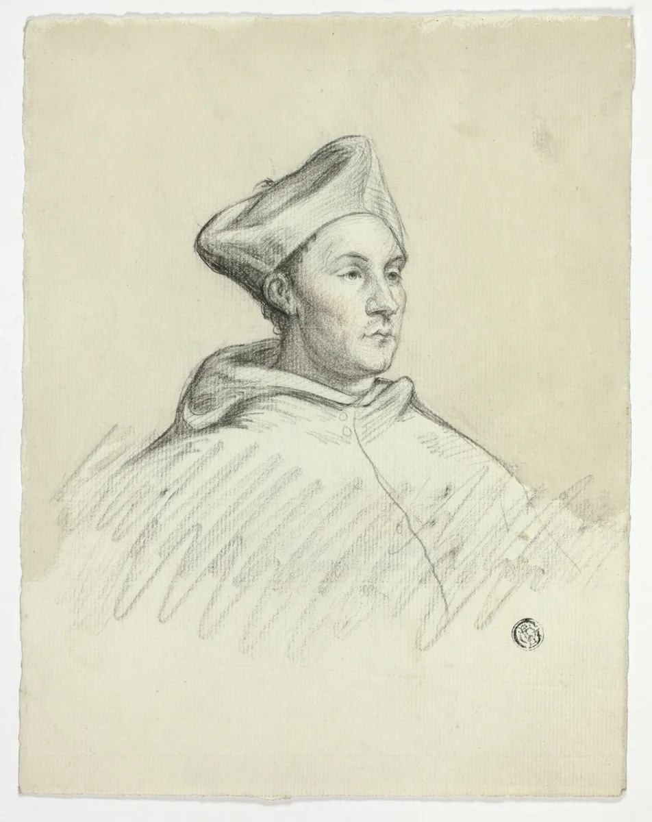 Portrait of a Cardinal by Anthony van Dyck, drawing, 1740-1860