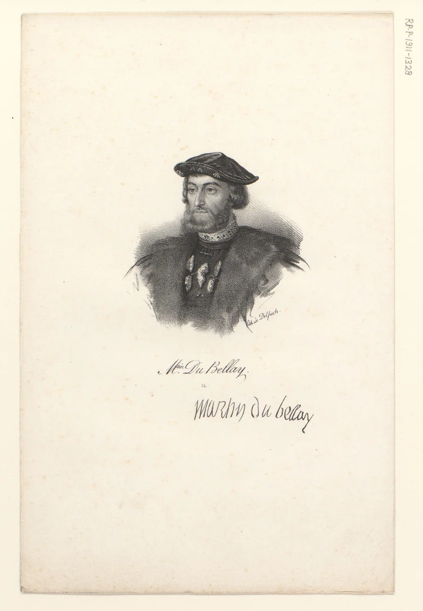 Portret van Martin du Bellay by anonymous, print, 1818-1842