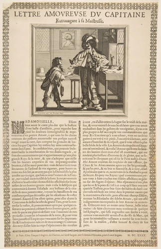 Captain's Love Letter by Abraham Bosse, print, 1631-1641