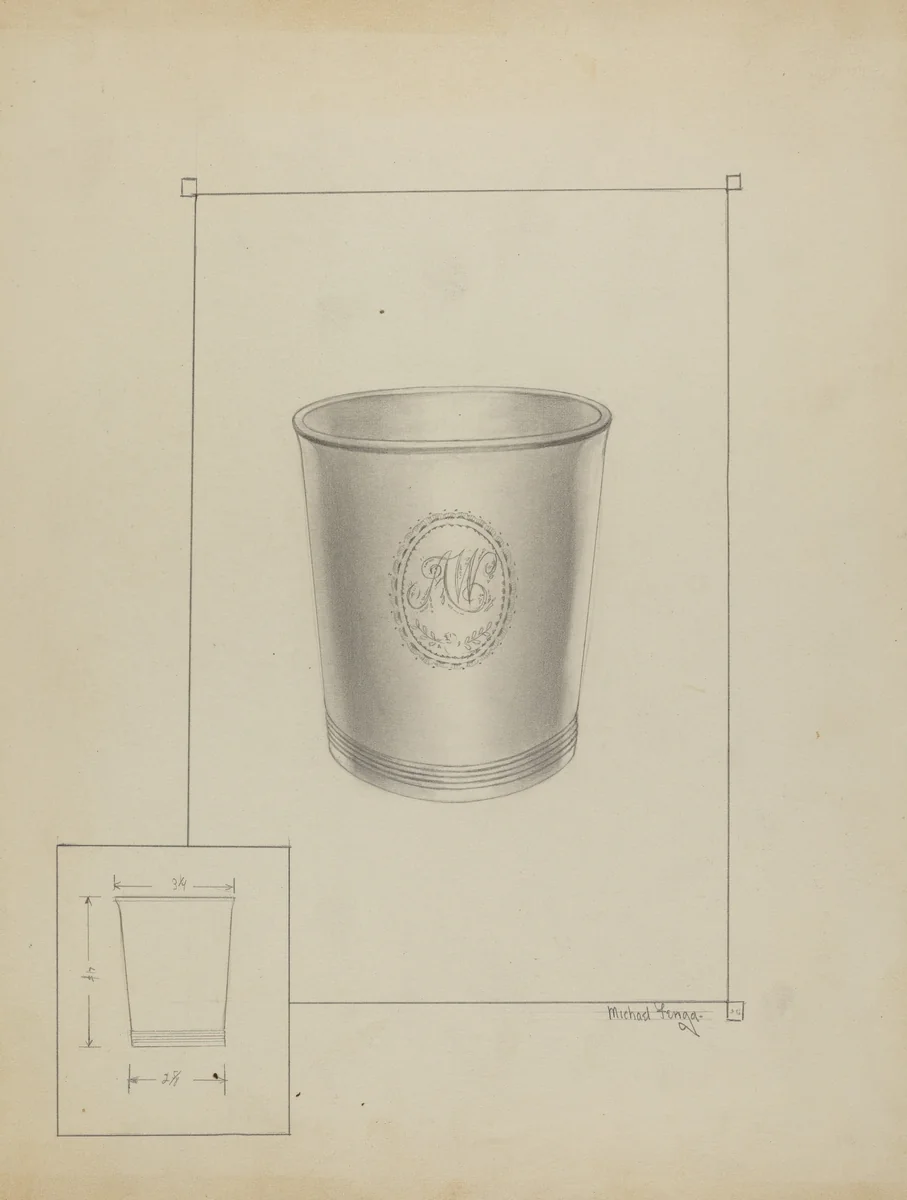 Silver Beaker by Michael Fenga, index of american design, 1936