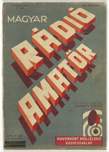 Magyar Rádió Amatör, vol. 2, no. 2 by Sándor Bortnyik, design, 1927