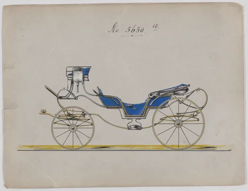 Vis-a-Vis/ Caleche #3630a by Brewster & Co., drawing, 1880