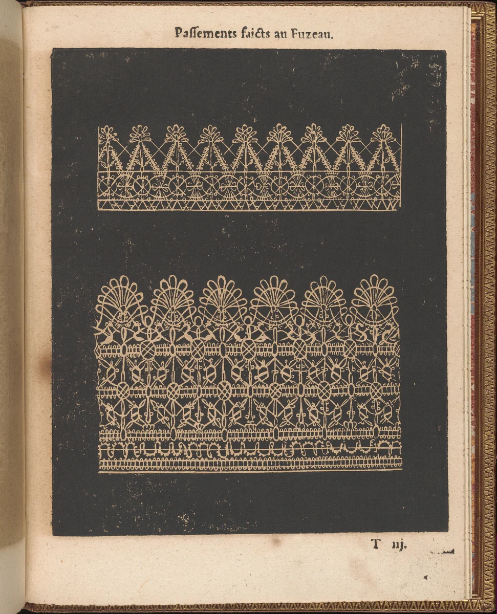 La Pratique de l'Aiguille, page 74 (recto) by Matthias Mignerak, book, 1605