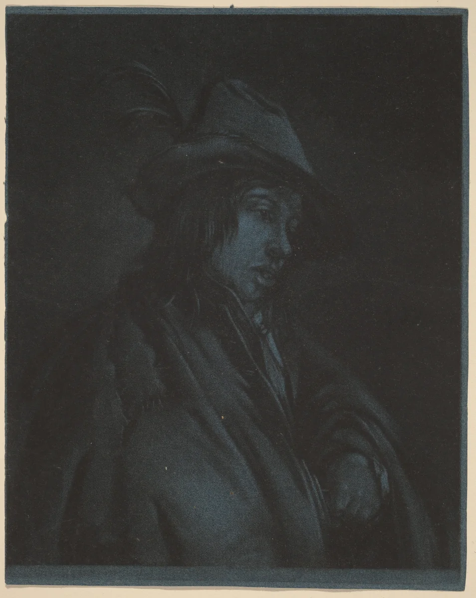 Young Man Playing the Hurdy-Gurdy by Jan Stolker, print, 1740-1785