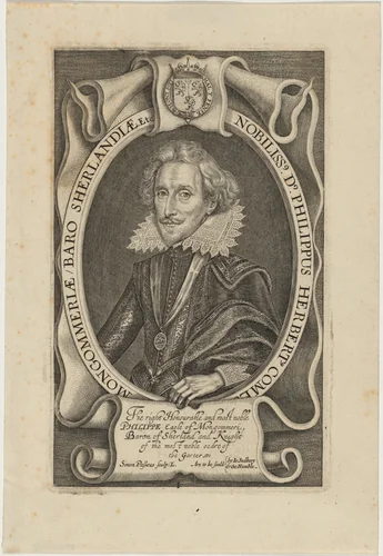 Philip Herbert, Fourth Earl of Pembroke by Simon van de Passe, print, 1595-1647
