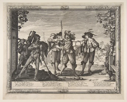The Hotpot Carried to the Newlyweds; or The Racket by Abraham Bosse, print, 1628-1638