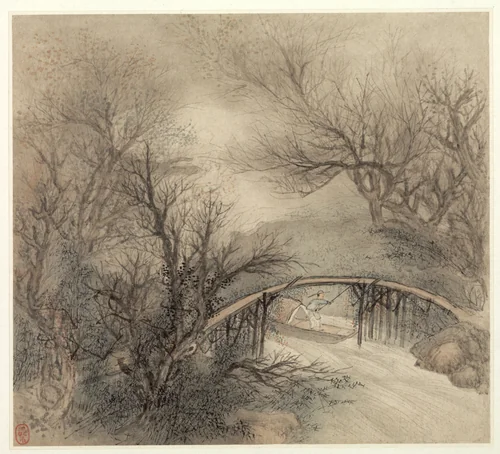 Album of Landscapes: Leaf 1 by Wang Gai (王槩), painting, 1677