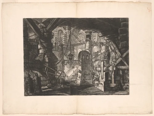 The Pier with Chains, plate 16 from Imaginary Prisons by Giovanni Battista Piranesi, print, 1761