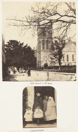 Coln Church + Mr Kent; 3 Miss Wallingtons by John Dillwyn Llewelyn, photograph, 1853-1856