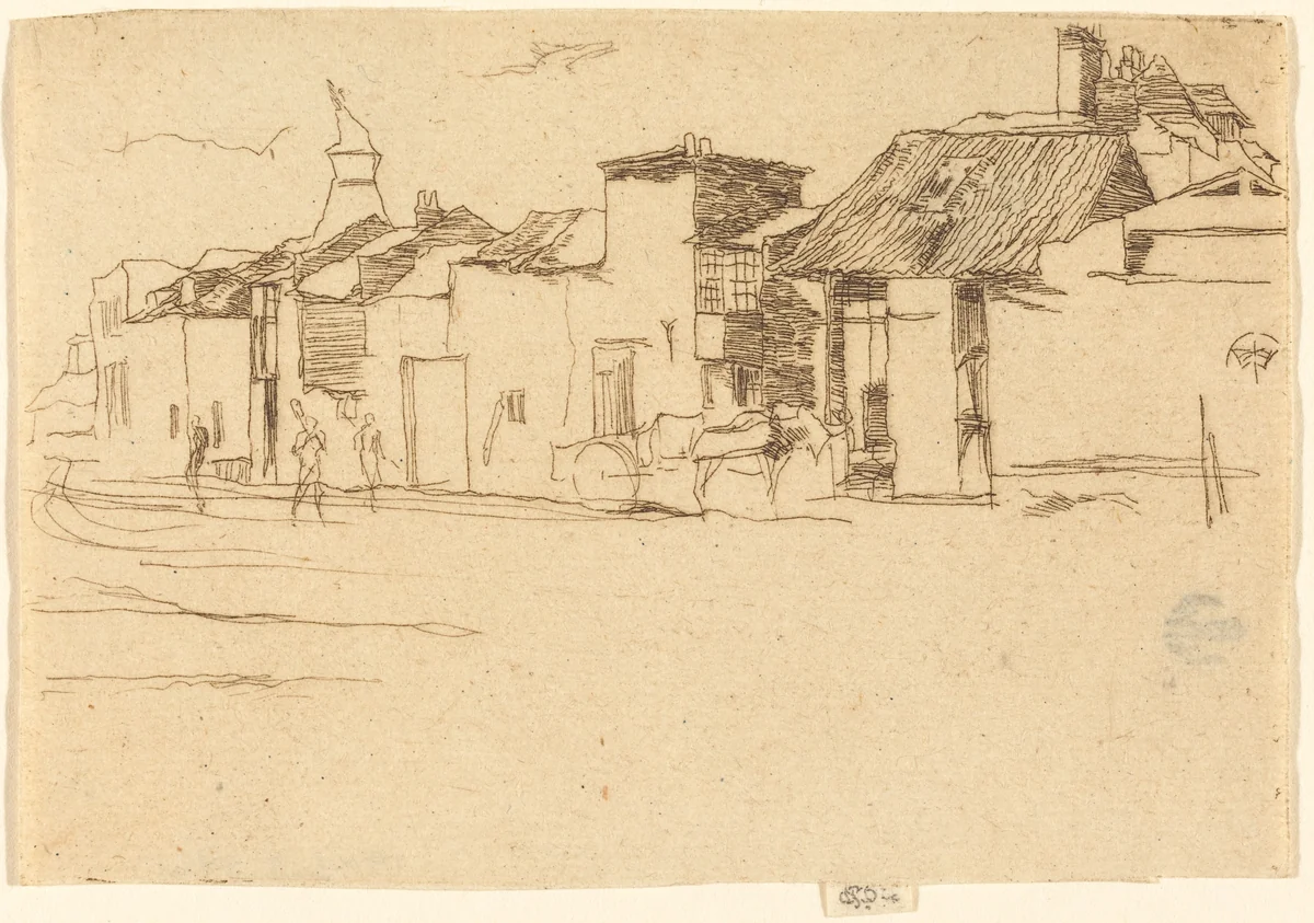 The Old Swan Brewery, Chelsea by James McNeill Whistler, print, 1872