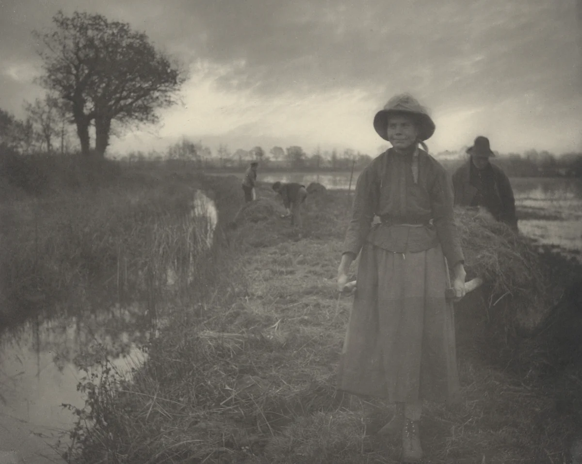 Poling the Marsh Hay by T. F. Goodall, Peter Henry Emerson, photograph, 1886