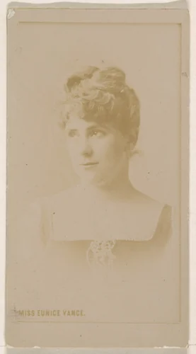 Miss Eunice Vance, from the Actresses series (N245) issued by Kinney Brothers to promote Sweet Caporal Cigarettes by Kinney Brothers Tobacco Company, photograph, 1890