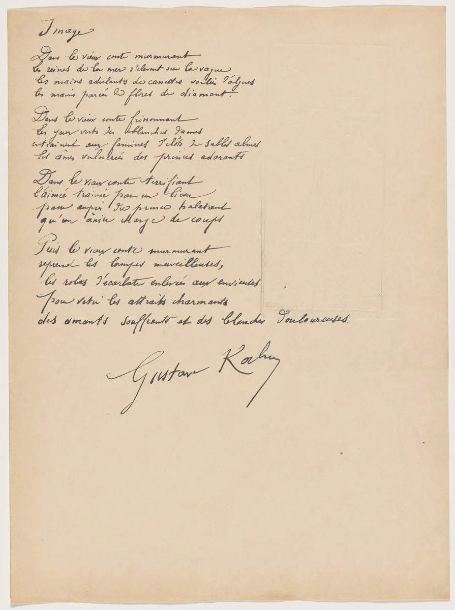 Image by Maurice Dumont; Gustave Kahn, print, 1895