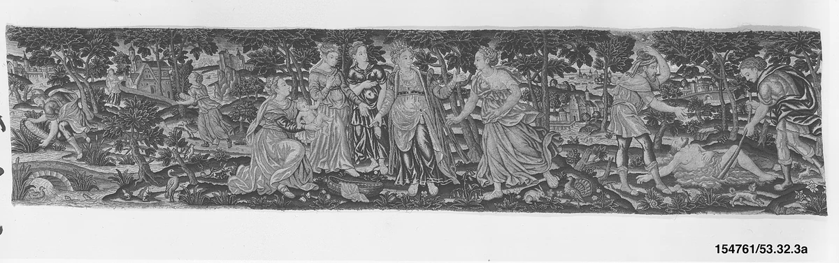 Valance with The Story of Moses by Bernard Salomon, textile, 1595-1605