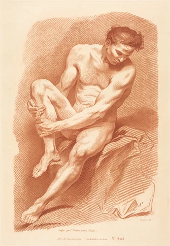 Academy by Gilles Demarteau the Elder, print, 1722-1776