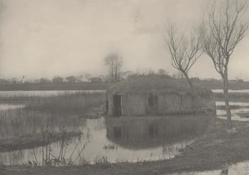 A Reed Boat-House by Peter Henry Emerson, photograph, 1886