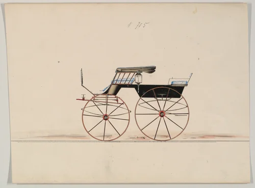 Design for Phaeton, no. 705 by Brewster & Co., drawing, 1850-1874