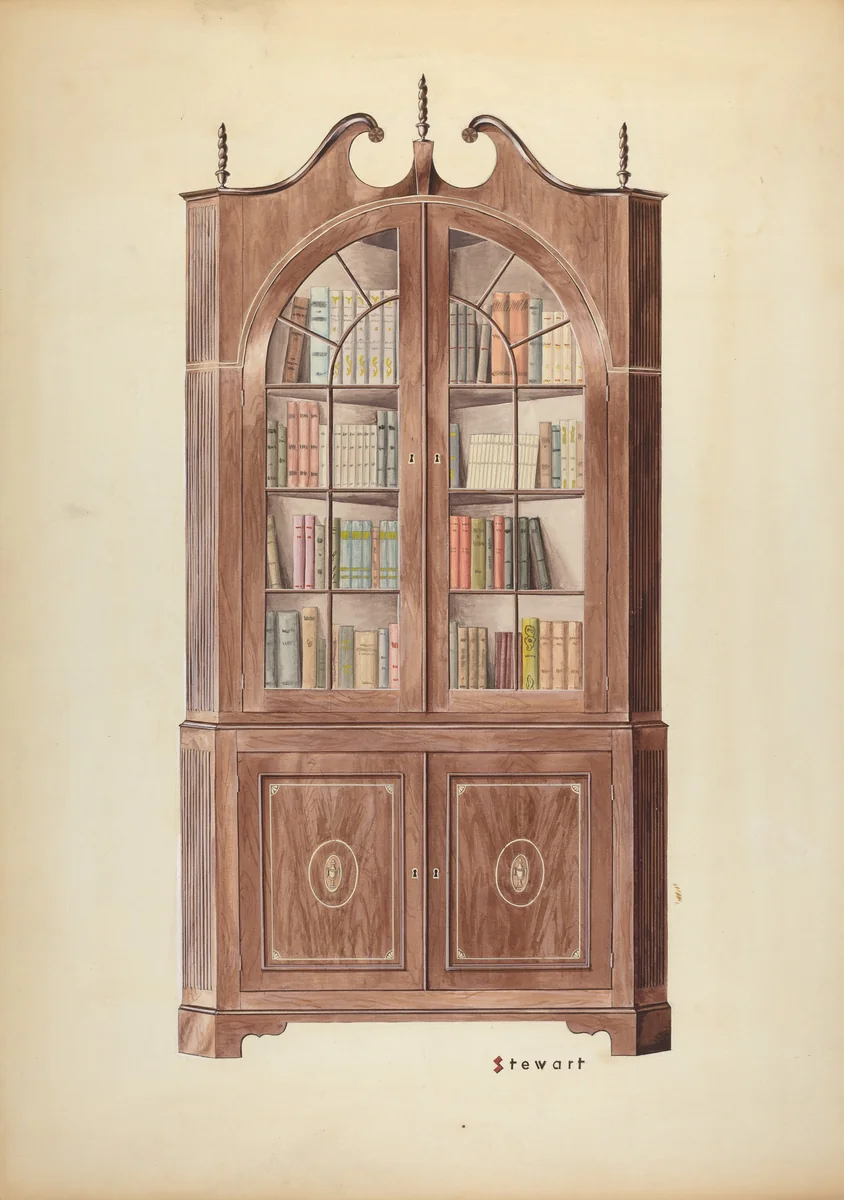 Corner Cupboard by Robert Stewart, index of american design, 1937