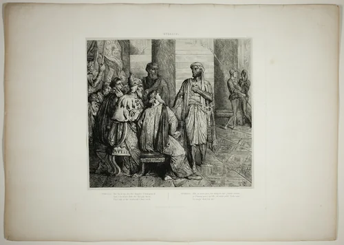 She Lov'd Me for the Dangers, plate three from Othello by Théodore Chassériau, print, 1844