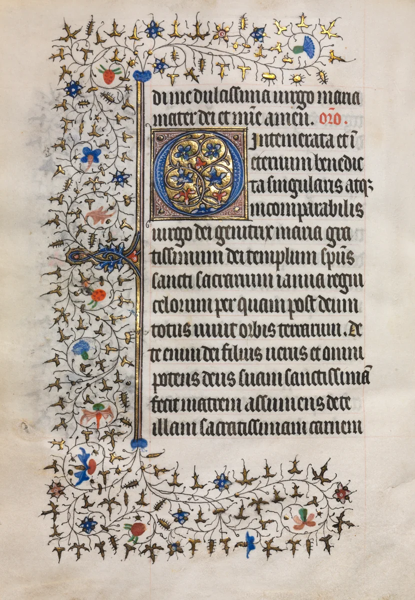 Book of Hours (Use of Paris): Decorated Initial by Boucicaut Master, book, 1415-1425