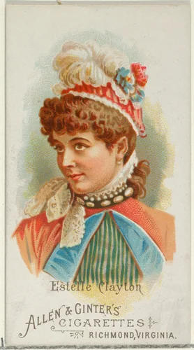 Estelle Clayton, from World's Beauties, Series 1 (N26) for Allen & Ginter Cigarettes by Allen & Ginter, print, 1888