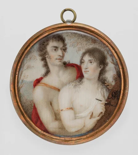 Portrait of a Couple in the Guise of Angelica and Medoro by Giulia Carlotta Mengs, drawing, 1785-1795