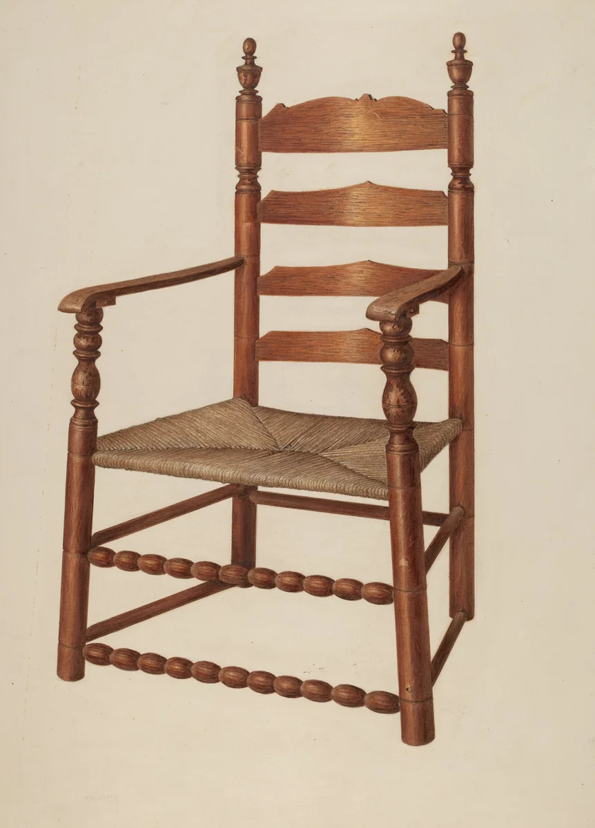 Armchair by Isadore Goldberg, index of american design, 1941